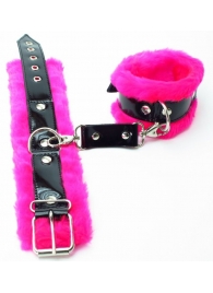 Розовые наручники с мехом BDSM Light - БДСМ Арсенал - купить с доставкой в Тюмени