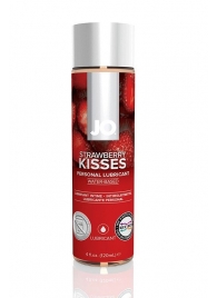Лубрикант на водной основе с ароматом клубники JO Flavored Strawberry Kiss - 120 мл. - System JO - купить с доставкой в Тюмени