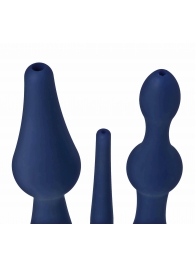 Набор из 3 универсальных насадок для анального душа Universal 3 Piece Silicone Enema Attachment Set - XR Brands - купить с доставкой в Тюмени