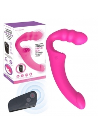 Розовый безремневой страпон Straples Strap-On Dildo - Erokay - купить с доставкой в Тюмени