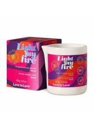Массажная свеча Light My Fire с ароматом моной - 80 мл. - Love to Love - купить с доставкой в Тюмени