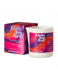 Массажная свеча Light My Fire Coconut с ароматом кокоса - 65 гр. - Love to Love - купить с доставкой в Тюмени