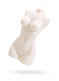 Белая интерьерная свеча в форме женского торса - 850 гр. - Pecado - купить с доставкой в Тюмени