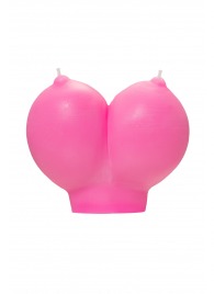 Розовая свеча «Сиськи» - 150 гр. - Pecado - купить с доставкой в Тюмени
