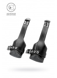 Черные подвесы с белой строчкой - Pecado - купить с доставкой в Тюмени