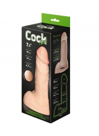 Телесный фаллоудлинитель с мошонкой Cock Next - 19 см. - LOVETOY (А-Полимер) - в Тюмени купить с доставкой