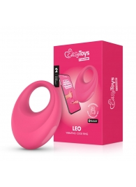 Розовое интерактивное эрекционное виброкольцо Leo - Easy toys - в Тюмени купить с доставкой