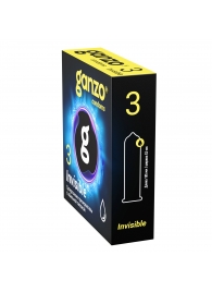 Супертонкие презервативы Ganzo Invisible - 3 шт. - Ganzo - купить с доставкой в Тюмени