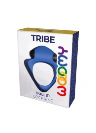 Синее эрекционное кольцо Wooomy Tribeс с вибрацией - Adrien Lastic - в Тюмени купить с доставкой