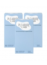 Набор из 3 упаковок ультратонких презервативов Pleasure Lab (по 12 шт.) - Pleasure Lab - купить с доставкой в Тюмени