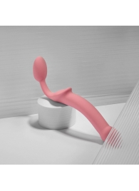 Розовый безремневой страпон Strap-on-me Semi-Realistic Bendable Strap-On size S - Strap-on-me - купить с доставкой в Тюмени