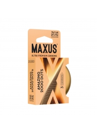 Точечные презервативы MAXUS 2000 Amazing Dots с железным кейсом - 3 шт. - Maxus - купить с доставкой в Тюмени
