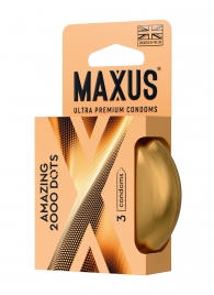 Точечные презервативы MAXUS 2000 Amazing Dots с железным кейсом - 3 шт. - Maxus - купить с доставкой в Тюмени