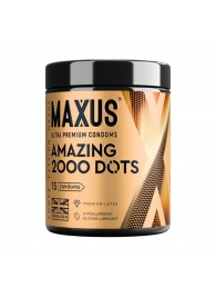 Точечные презервативы MAXUS 2000 Amazing Dots с железным кейсом - 15 шт. - Maxus - купить с доставкой в Тюмени
