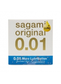 Увлажнённый презерватив Sagami Original 0.01 Extra Lub - 1 шт. - Sagami - купить с доставкой в Тюмени
