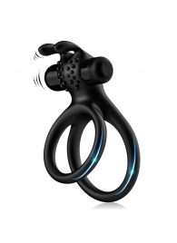 Черное эрекционное виброкольцо с подхватом мошонки Stay Hard - Boys of Toys - в Тюмени купить с доставкой