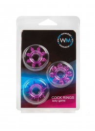 Набор из 3 лиловых эрекционных колец различной формы - Erowoman-Eroman - в Тюмени купить с доставкой