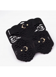 Фигурный набор для БДСМ-игр с узорами и золотистой фурнитурой - Crazy Handmade - купить с доставкой в Тюмени