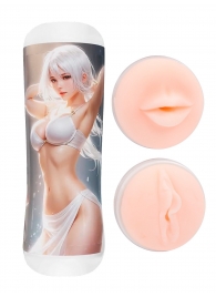 Двусторонний мастурбатор в колбе аниме - вагина и ротик - Tokyo Style - в Тюмени купить с доставкой