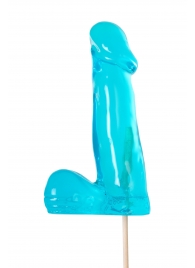 Голубой леденец в форме члена со вкусом блю кюрасао - 173 гр. - Sosuчki - купить с доставкой в Тюмени