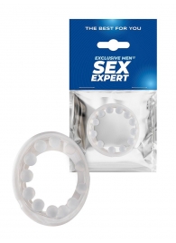 Эрекционное кольцо со стимулирующими шариками на поверхности - Sex Expert - в Тюмени купить с доставкой