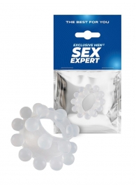 Эластичное эрекционное кольцо с двумя рядами шариков - Sex Expert - в Тюмени купить с доставкой