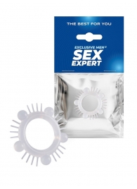 Эластичное эрекционное кольцо с шишечками и шипами - Sex Expert - в Тюмени купить с доставкой