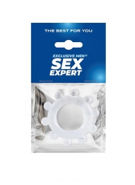Прозрачное эрекционное кольцо со стимулирующими шариками - Sex Expert - в Тюмени купить с доставкой