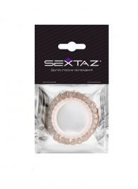 Эрекционное кольцо с бежевыми «ресничками» - Sextaz - в Тюмени купить с доставкой