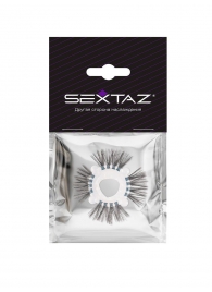 Эластичное эрекционное кольцо с черными «ресничками» - Sextaz - в Тюмени купить с доставкой