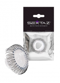 Эластичное эрекционное кольцо с длинными черными «ресничками» - Sextaz - в Тюмени купить с доставкой