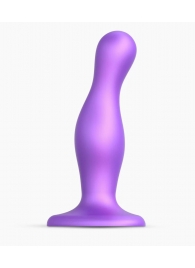 Фиолетовая насадка Strap-On-Me Dildo Plug Curvy size M - Strap-on-me - купить с доставкой в Тюмени