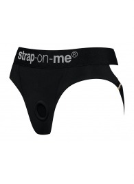 Черные трусики для насадок Heroine Lingerie Harness - size XL - Strap-on-me - купить с доставкой в Тюмени