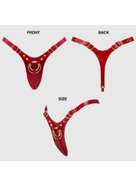 Красный пояс для фиксации насадок Strap-On-Me Leatherette Harness Fabulous - Strap-on-me - купить с доставкой в Тюмени