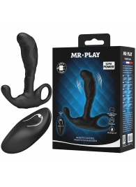 Черный изогнутый массажёр простаты с вибрацией и пультом ДУ - Baile - в Тюмени купить с доставкой