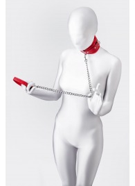 Красный ошейник с подкладкой из меха - ToyFa - купить с доставкой в Тюмени