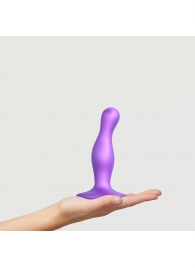 Фиолетовая насадка Strap-On-Me Dildo Plug Curvy size S - Strap-on-me - купить с доставкой в Тюмени