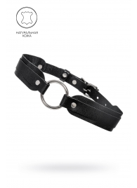 Черный кожаный чокер-ошейник со скруглёнными углами - Pecado - купить с доставкой в Тюмени