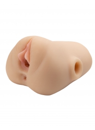 Телесный мастурбатор с вибрацией Double Pounder Vibrating Squeeze Stroker - Pipedream - в Тюмени купить с доставкой