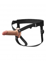 Телесный пустотелый фаллопротез 5’’ Hollow Silicone Strap-On - 14 см. - Pipedream - купить с доставкой в Тюмени