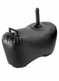 Черное надувное кресло с платформой для фиксации дилдо Body Dock Inflatable Love Seat - Pipedream - купить с доставкой в Тюмени