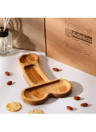 Деревянное блюдо для подачи в форме члена (25 х 16,5 х 1,7 см) - Сима-Ленд - купить с доставкой в Тюмени