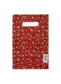 Красный подарочный новогодний пакет с вырубной ручкой (20х30 см) - Сима-Ленд - купить с доставкой в Тюмени