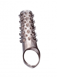 Дымчатая насадка на пенис с шипами и выпуклостями - 12 см. - Sex Expert - в Тюмени купить с доставкой