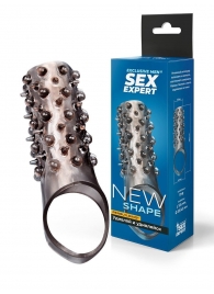 Дымчатая насадка на пенис с шипами и выпуклостями - 12,5 см. - Sex Expert - в Тюмени купить с доставкой