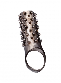 Дымчатая насадка на пенис с шипами и выпуклостями - 12,5 см. - Sex Expert - в Тюмени купить с доставкой