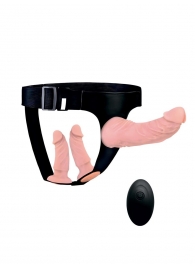 Женский страпон с 3 насадками и вибрацией - Erowoman-Eroman - купить с доставкой в Тюмени