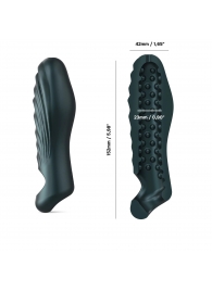 Серая силиконовая насадка на пенис с подхватом Manwan Ryzer - Manwan - в Тюмени купить с доставкой