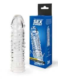 Прозрачная закрытая насадка на пенис - 17 см. - Sex Expert - в Тюмени купить с доставкой