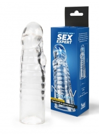 Прозрачная закрытая насадка на член - 15 см. - Sex Expert - в Тюмени купить с доставкой